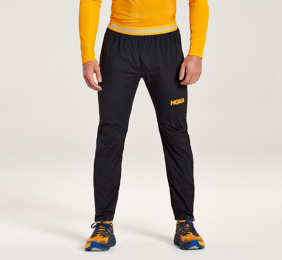 Hoka One One Mens Pants - Wind - Black - MUZI28930